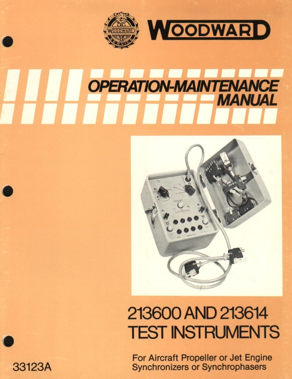 Manual Number 33123A.  If you would like to see the entire manual, just e-mail us at oldwoodward@gmail.com.